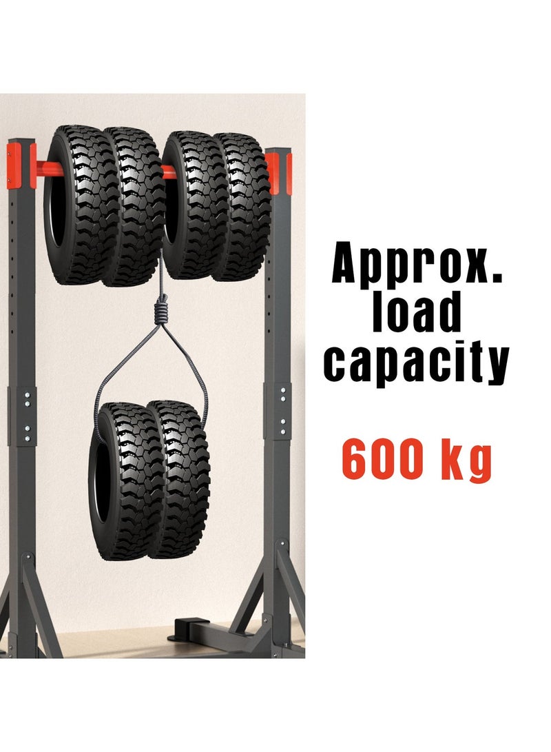 كينجمازي قضيب سحب لأعلى تدريب القوة مع تمديدات ذراع منحنية قابل للتعديل 40 سم - 216 سم - Image 3